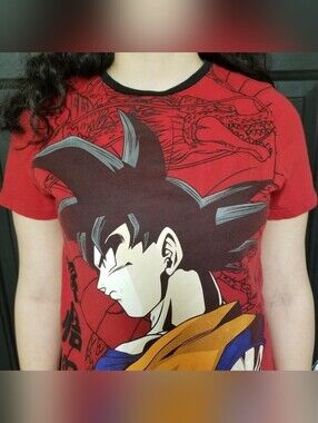 Dragon Ball Z Goku Kids Size 16 Red Short Sleeve Graphic Tee Shirt Anime Series